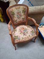 Antieke Stoel met Bloemenmotief, Huis en Inrichting, Stoelen, Ophalen