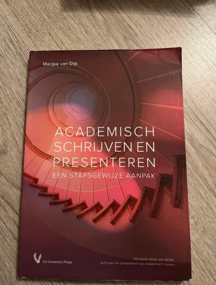Marijke van Dijk - Academisch schrijven en presenteren, Boeken, Schoolboeken, Nieuw, Nederlands, Overige niveaus, Ophalen of Verzenden