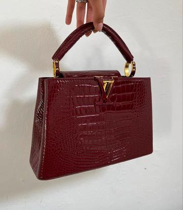 Louis Vuitton Capucines Bag Crocodile Bordeaux