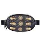 Zwarte leren heuptasje heuptas riemtas leeuw en insecten, Sieraden, Tassen en Uiterlijk, Tassen | Damestassen, Ophalen of Verzenden