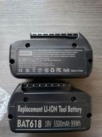 2x 18V Accu Vervanging Bosch BAT618 5.5Ah, Ophalen of Verzenden, Nieuw