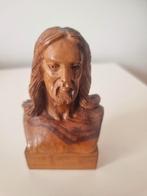 Vintage olijfboom snijwerk Jezus Christus, Ophalen of Verzenden