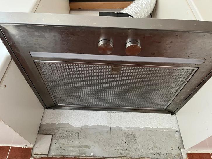 afzuigkap IKEA chroom, Witgoed en Apparatuur, Afzuigkappen, Gebruikt, Wandschouwkap, 200 tot 400 m³ per uur, Ophalen