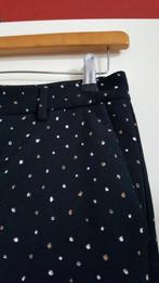 Mango polkadot broek zwart 36, Kleding | Dames, Broeken en Pantalons, Gedragen, Lang, Mango, Ophalen of Verzenden