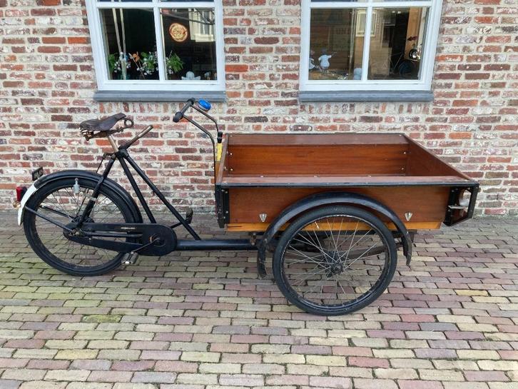 Zeer Mooie  Originele Antieke  /  Oldtimer PTT Bakfiets ., Fietsen en Brommers, Fietsen | Bakfietsen, Zo goed als nieuw, Gazelle