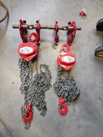 Set Lewis 250 kg kettingtakels incl 1 ton duw loopkat, Doe-het-zelf en Verbouw, Ophalen of Verzenden, Gebruikt