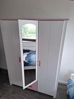 Meisjes Kledingkast met Spiegel, Huis en Inrichting, Ophalen, Kunststof, 100 tot 150 cm, Zo goed als nieuw