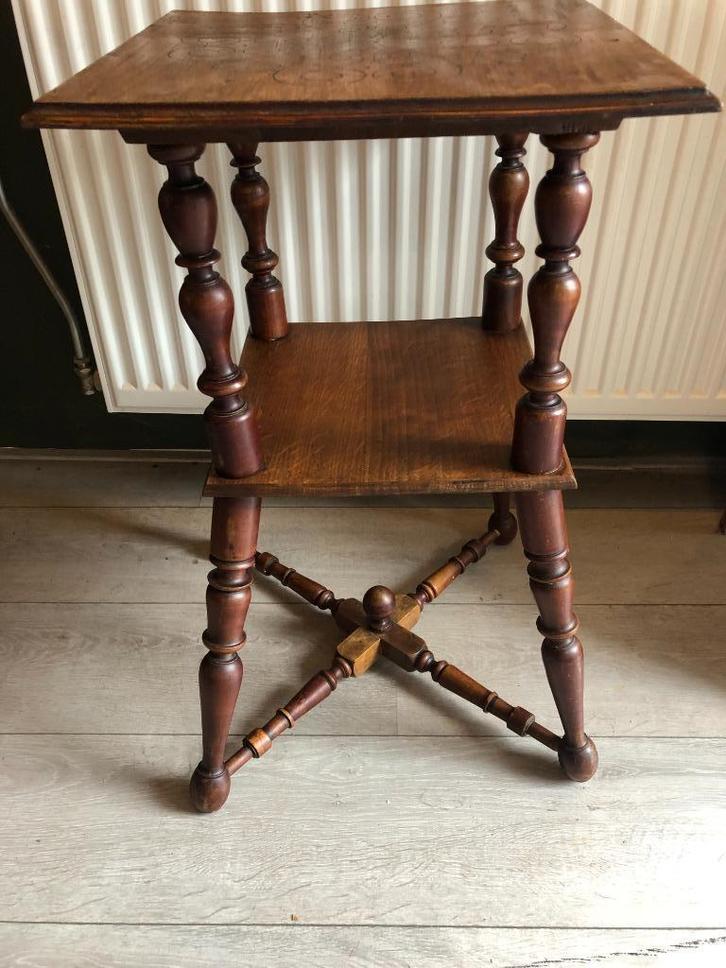 Grote Eiken Piëdestal of Bijzet Tafel., Antiek en Kunst, Antiek | Woonaccessoires, Ophalen