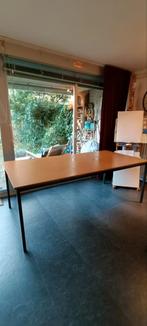 Grote bureautafel met onderstel, Ophalen, Gebruikt, 50 tot 100 cm, Metaal