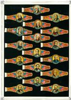 Serie avb 55 Président des USA, Verzamelen, Rookartikelen, Aanstekers en Luciferdoosjes, Ophalen of Verzenden, Sigarenbandjes