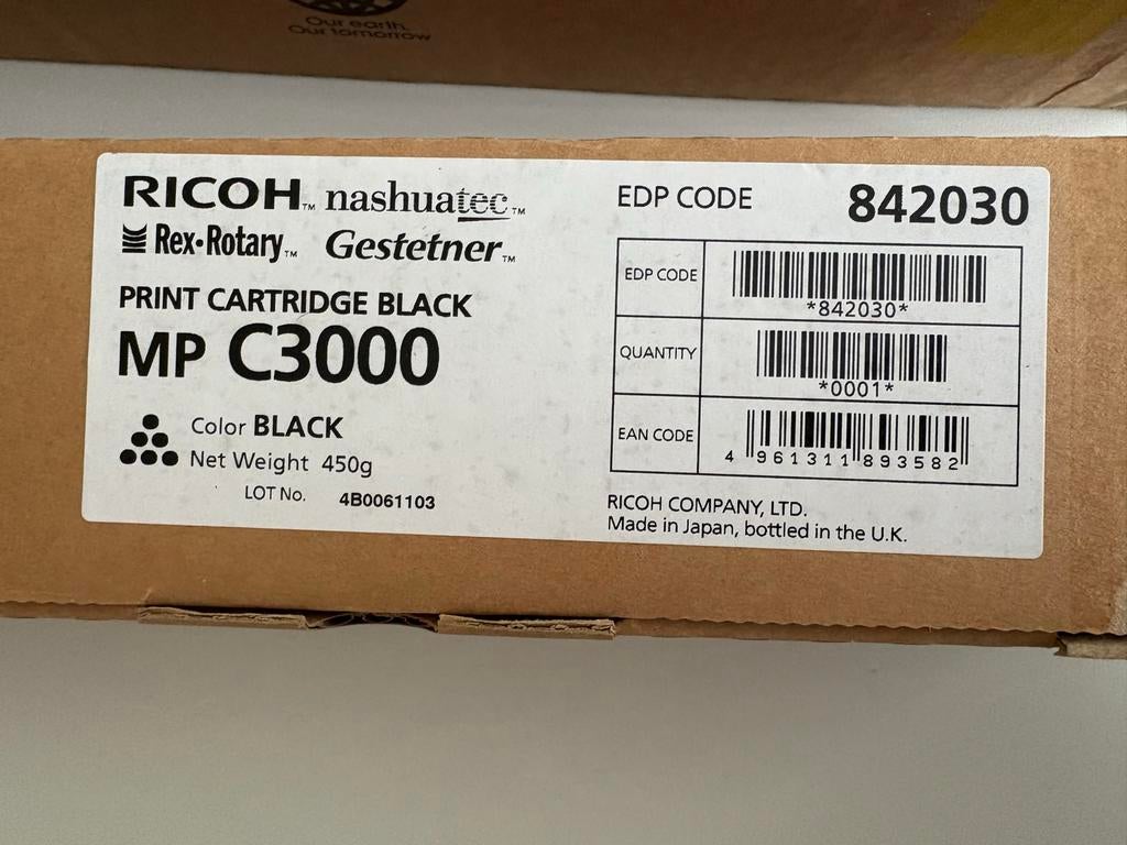 RICOH MP C3000 Cartridges - Nieuw in doos!, Ophalen, Nieuw