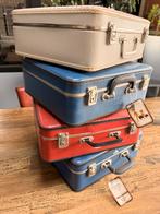 4 oude KLM koffers, waarvan 2 met Hema kaartje eraan, Sieraden, Tassen en Uiterlijk, Ophalen of Verzenden, Zo goed als nieuw