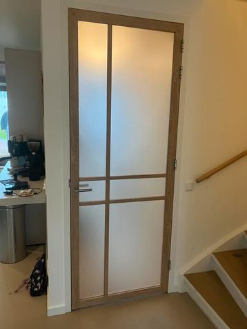 Eiken binnendeur svedex met melkglas beschikbaar voor biedingen