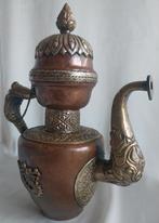 Antieke Tibetaanse theepot - Koper - Zilver - 1900, Ophalen of Verzenden