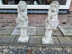 Betonnen leeuwtjes met losse sokkel., Ophalen of Verzenden, Gebruikt