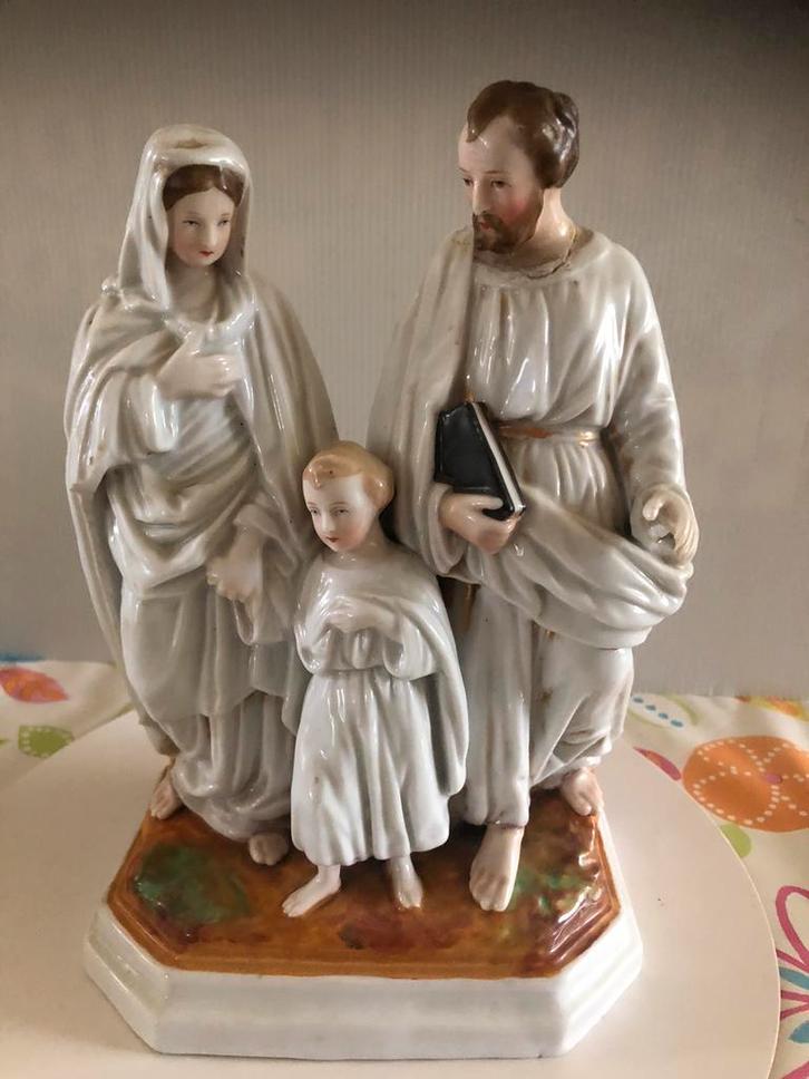 Porseleinen beeld - Heilige Familie, Antiek en Kunst, Antiek | Religie, Ophalen of Verzenden