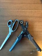 Riem gaatjes tang en stofschaar, Ophalen of Verzenden, Zo goed als nieuw