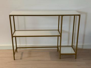 Stijlvolle Console Tafel met Gouden Frame beschikbaar voor biedingen