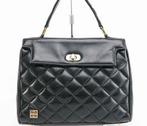 Vintage Givenchy Leren Handtas Zwart met bon, Sieraden, Tassen en Uiterlijk, Tassen | Damestassen, Ophalen of Verzenden, Gebruikt