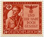 WO2 Postzegel 1943 Hitler Putsch Vaandeldrager, Verzamelen, Foto of Poster, Duitsland, Verzenden