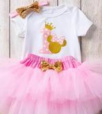 Eerste verjaardag kleding set met tutu, Meisje, Jurkje of Rokje, Nieuw, Ophalen of Verzenden