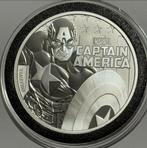 Zilver Captain America 1 oz Zilveren 2019 Tuvalu marvel 9999, Ophalen of Verzenden