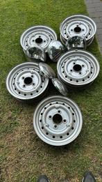 Morgan 4/4 stalen velgen met wieldoppen, Auto-onderdelen, Banden en Velgen, Velg(en), 16 inch, Zomerbanden, 205 mm