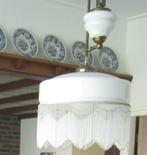 antieke hanglamp met kralen, Ophalen, Gebruikt, Glas, 75 cm of meer
