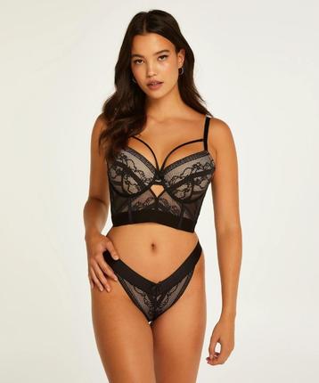 Hunkemöller Cleo Brazilian Tanga Zwart maat M (967) beschikbaar voor biedingen