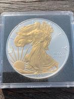 American eagle 2021- 24K gold gilded - oplage 5.000 stuks!!, Ophalen of Verzenden, Zilver