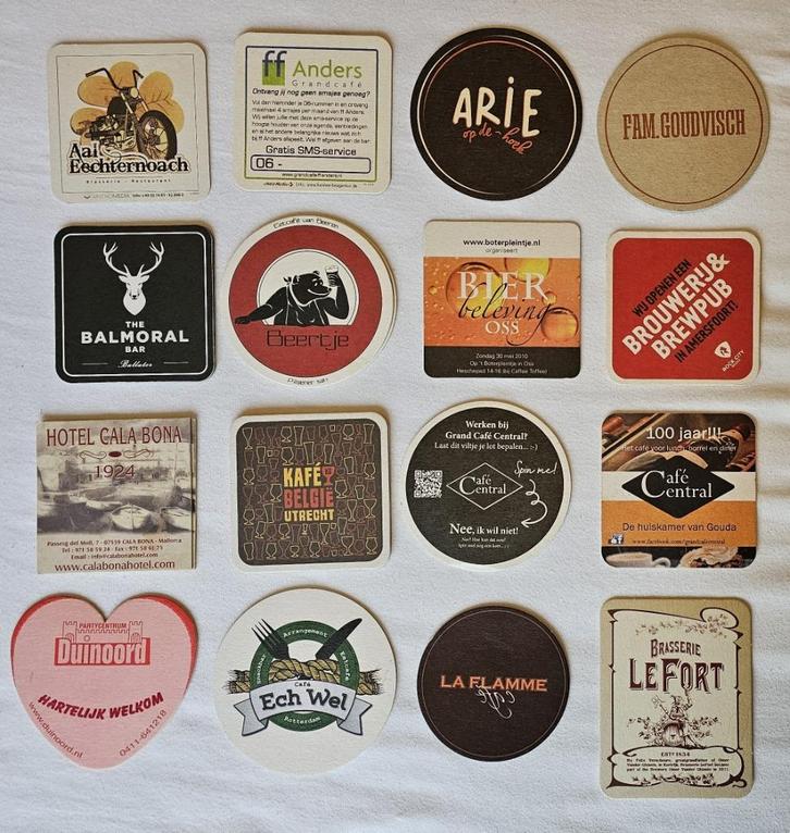 105 Bierviltjes Horeca Kroegen Restaurants, Verzamelen, Biermerken, Gebruikt, Viltje(s), Overige merken, Ophalen of Verzenden