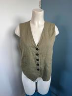 Zara legergroen linnen look gilet hesje m, Maat 38/40 (M), Z, Zara, Ophalen of Verzenden