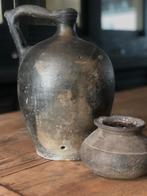 Oude kruik fles landelijk Brocante, Antiek en Kunst, Curiosa en Brocante, Ophalen of Verzenden