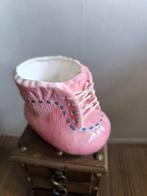 Vintage keramische babylaarsjes plantenbak met schoenveter, Overige materialen, Gebruikt, Minder dan 30 cm, Binnen