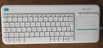 Draadloos Logitech K400 Plus Toetsenbord met Touchpad, Computers en Software, Toetsenborden, Gebruikt, Multimediatoetsen, Logitech