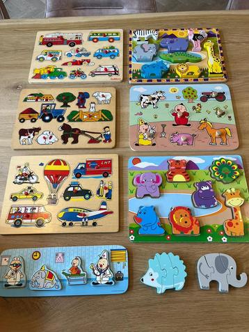 9 legpuzzels van hout, 10 euro beschikbaar voor biedingen