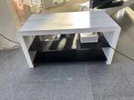 Tafel voor TV met 2 glasplaten., Ophalen, Gebruikt, 50 tot 100 cm, Glas