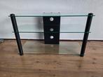 Glazen TV Tafel - 105 lang 41 breed 62 hoog., Ophalen, Minder dan 50 cm, Gebruikt, Glas