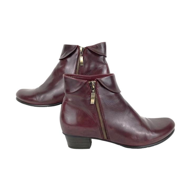 Nelson – Dames enkellaarsjes – Bordeauxrood – Maat 40, Kleding | Dames, Schoenen, Zo goed als nieuw, Lage of Enkellaarzen, Ophalen of Verzenden