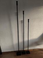 Set van 3 zwarte kandelaars voor kaarsen, Ophalen, Zo goed als nieuw