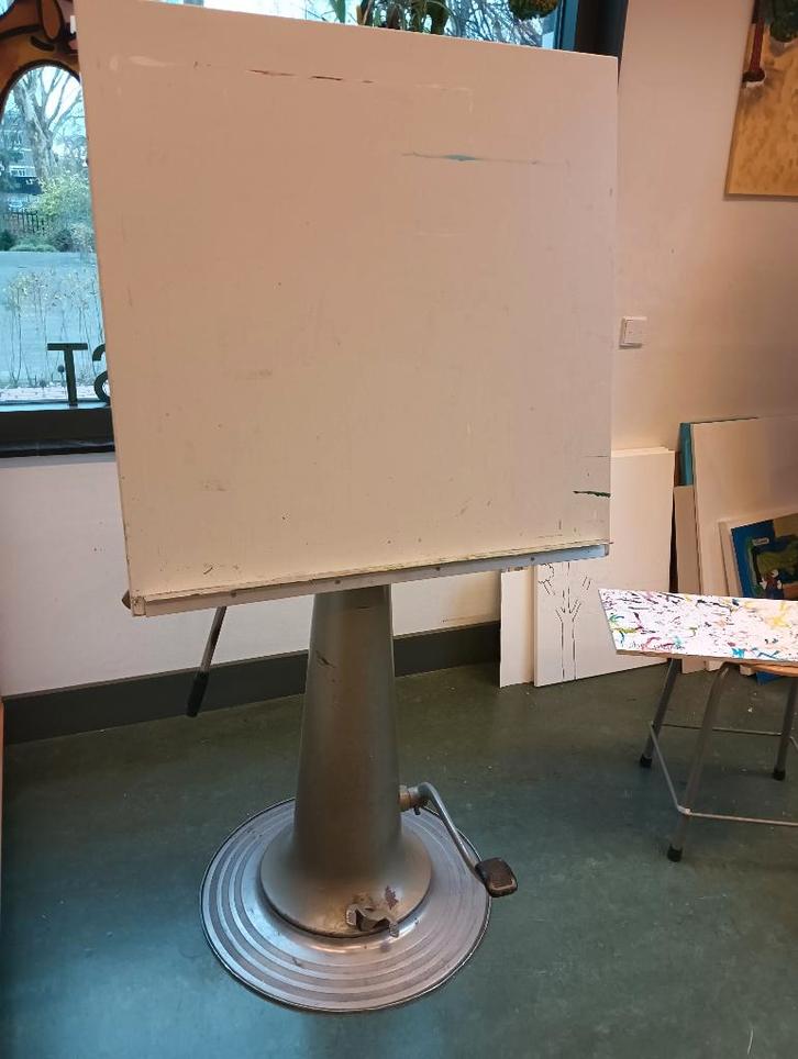 Tafel (hydraulisch), Huis en Inrichting, Tafels | Eettafels, Gebruikt, 50 tot 100 cm, 50 tot 100 cm, Vier personen, Rechthoekig