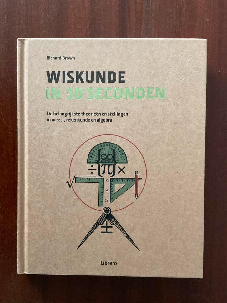 Richard Brown: ‘Wiskunde in 30 seconden’, hardcover, Boeken, Wetenschap, Zo goed als nieuw, Overige wetenschappen, Ophalen of Verzenden