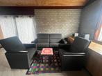 Black 3+1+1 Sofa Set in Good Condition - Must Go B4 19Nov, Huis en Inrichting, Banken | Sofa's en Chaises Longues, Overige materialen