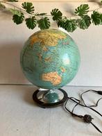 Vintage glazen verlichte wereldbol van Columbus, Huis en Inrichting, Woonaccessoires | Wereldbollen, Ophalen, Verlicht, Gebruikt