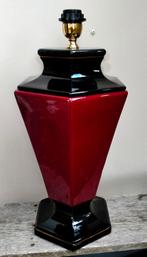 Lamp Tafellamp Schemerlamp - Zwart Rood Keramiek - 53CM, Huis en Inrichting, Ophalen of Verzenden, Zo goed als nieuw, 50 tot 75 cm