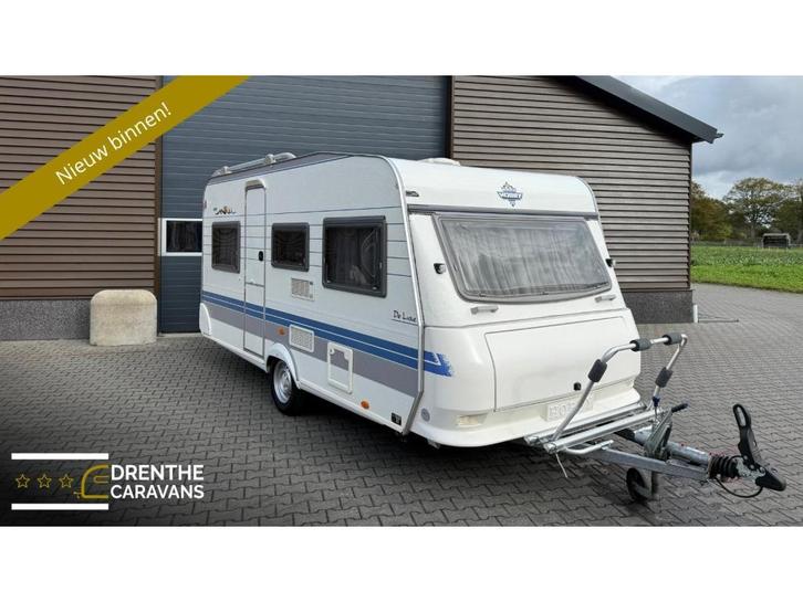 Hobby Easy De Luxe 450 FU 2002 BOVAG, Caravans en Kamperen, Caravans, Bedrijf, tot en met 4, 750 - 1000 kg, Rondzit, Hobby, Dwarsbed