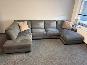 Zgan u bank profijt grote hoekbank microvezel V.P. €600,- beschikbaar voor biedingen