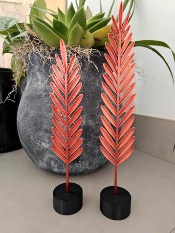Unieke set decoratieve veren – set van 2 zwart koper kleur beschikbaar voor biedingen