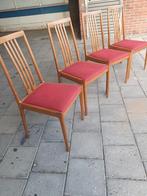 4 Vintage Lubke stoelen, Ophalen, Gebruikt, Bruin, Vintage/Luke