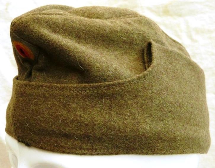 Veldmuts Schuitje Schiffchen, West-Duits, maat: 55, 1966.(1), Verzamelen, Militaria | Algemeen, Landmacht, Kleding of Schoenen